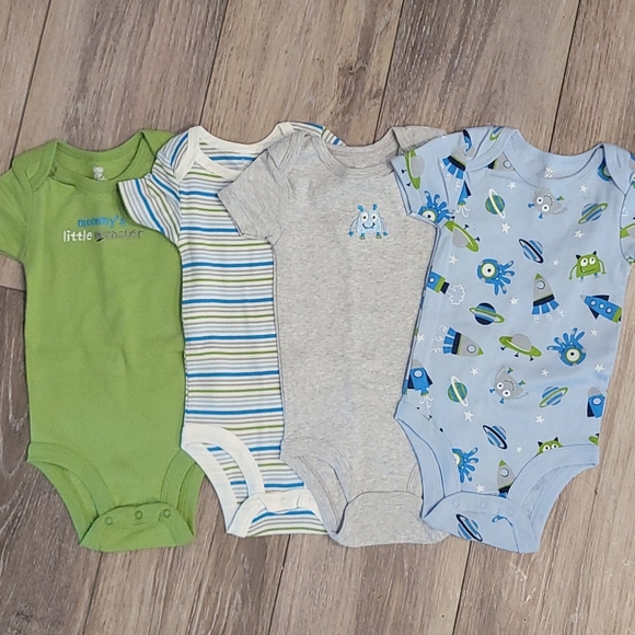 Koala Kids Other - 4 pack 12 Month Monster Onsies